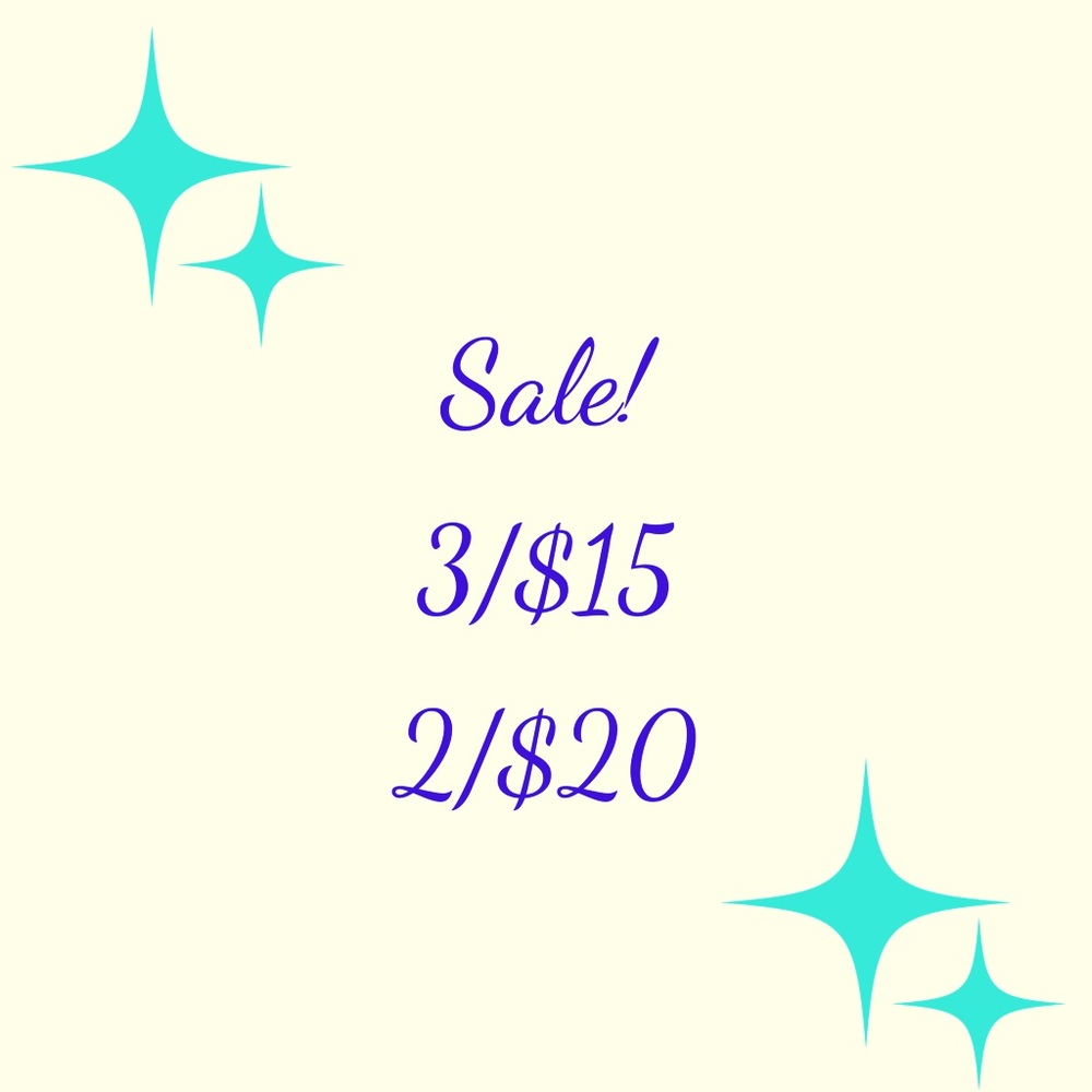 Bundle and save! 3/$15 ✨ & 2/$20🎈